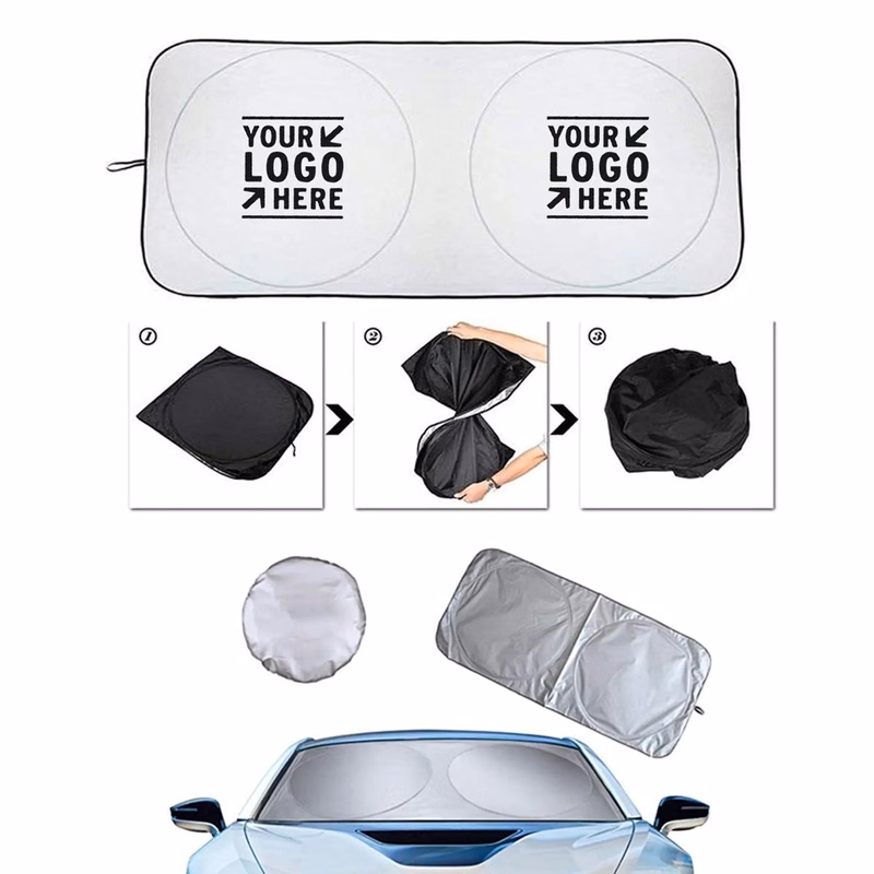 Car Sun Shade With A Pouch