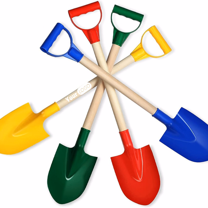 Wooden Sand Shovels With Plastic Spade For Child