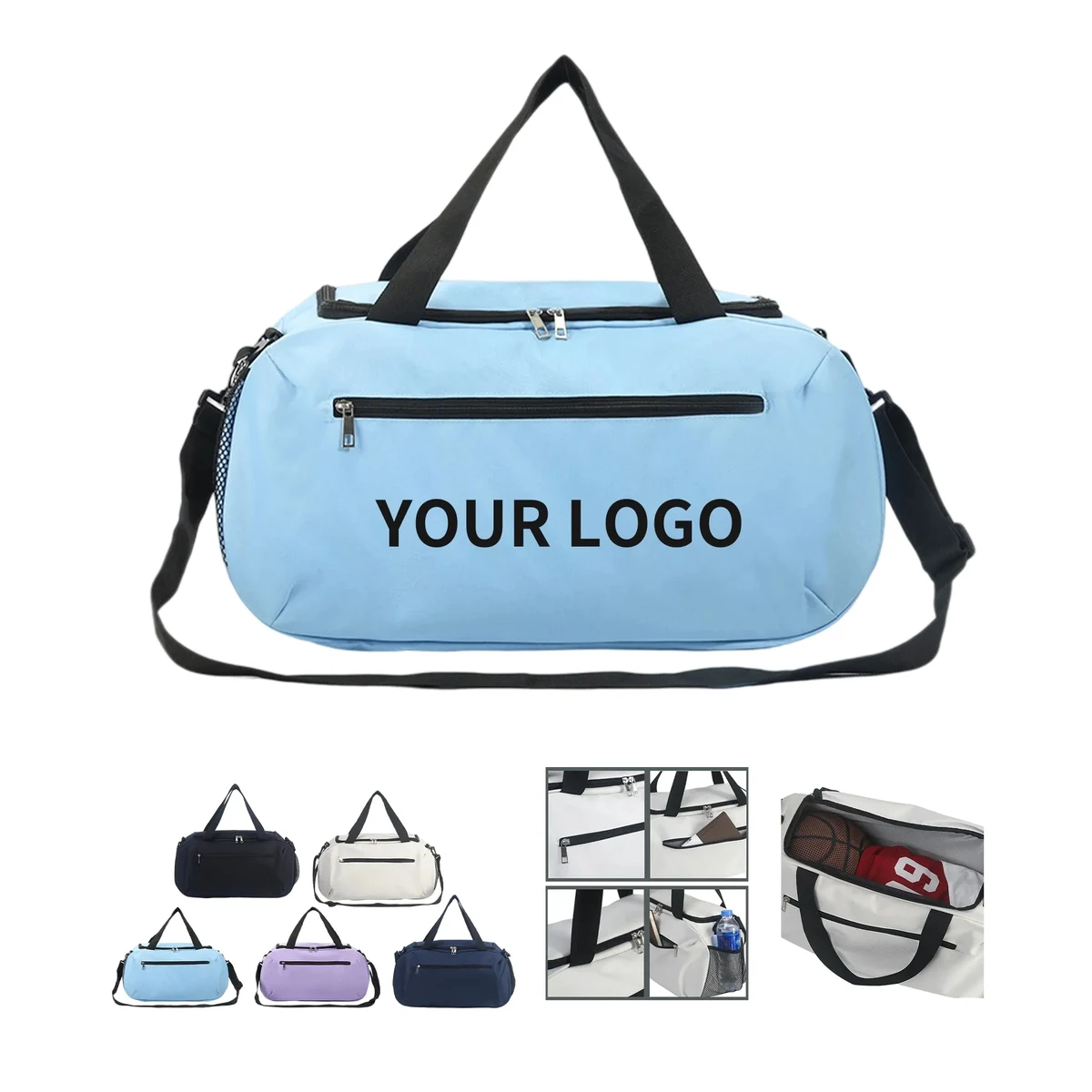 Multi-Pocket Travel Gym Bag with Straps 1