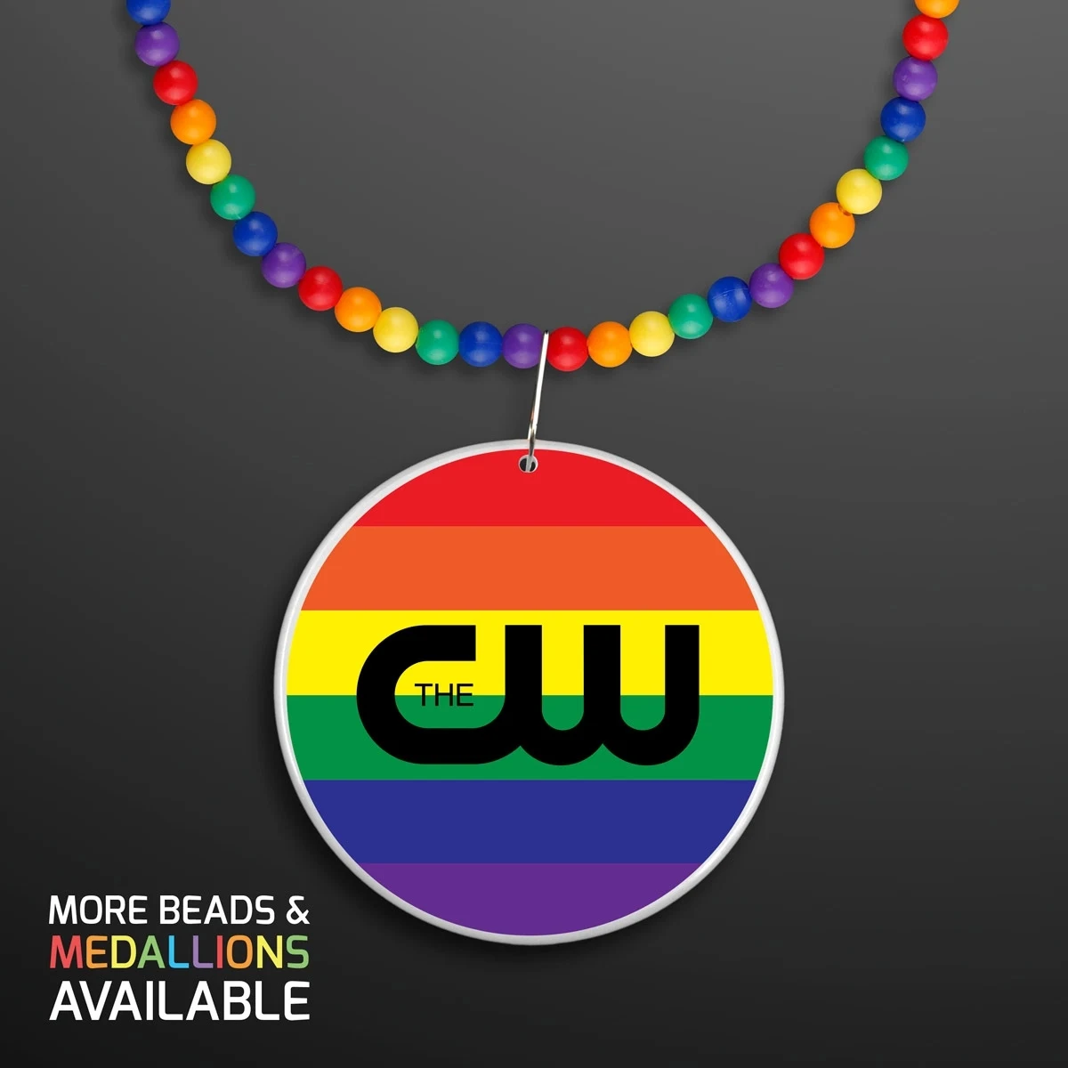Rainbow Beads Necklace with Medallion (NON-Light Up) 1