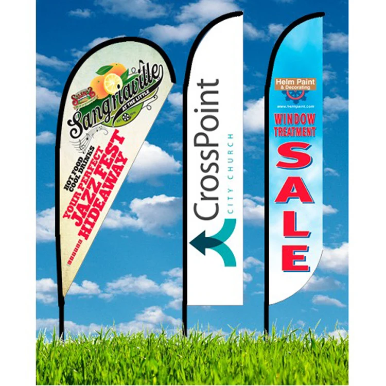 Zoom 4 Feather Flag w/ Stand - 13ft Double Sided Graphic 1
