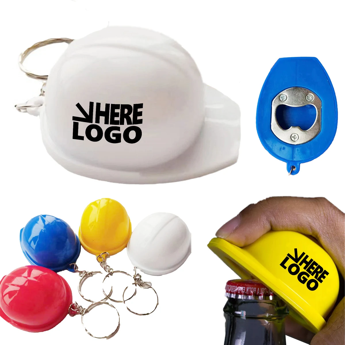 MOQ 20 Hard Hat Bottle Opener Keychain 1