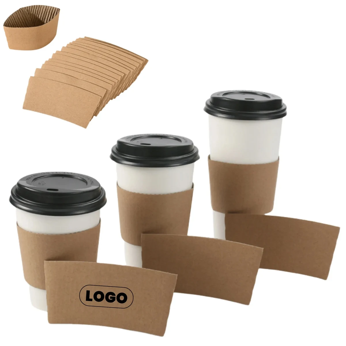 Kraft Paper Coffee Milk Cup Sleeve 1