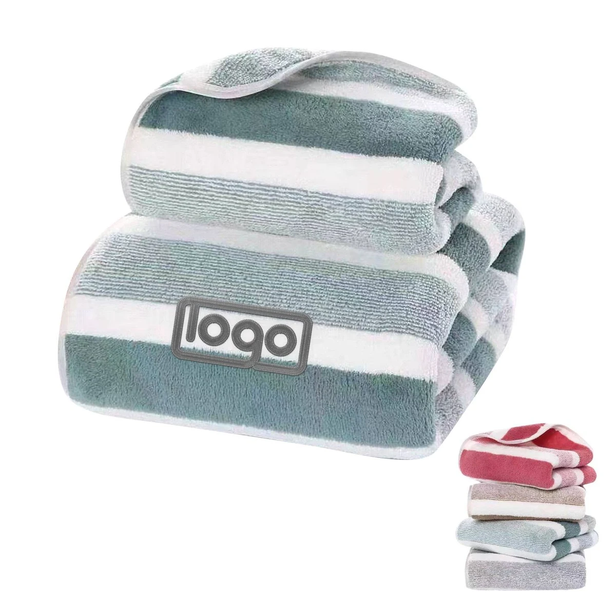 Striped Polyester Bath Towel 1