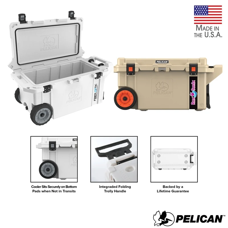 Pelican™ 80qt Wheeled Cooler, custom cooler bag with logo imprint 1