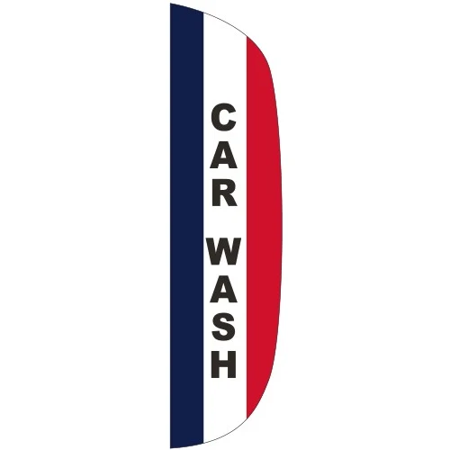 "CAR WASH" 3' x 15' Message Flutter Flag 1