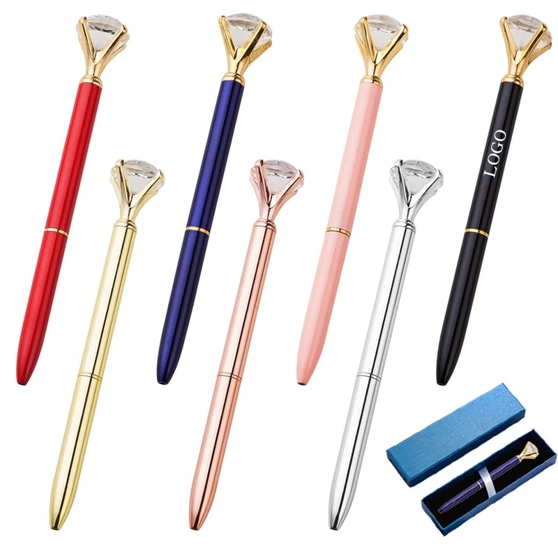Big Crystal Diamond Metal Ballpoint Pen 1