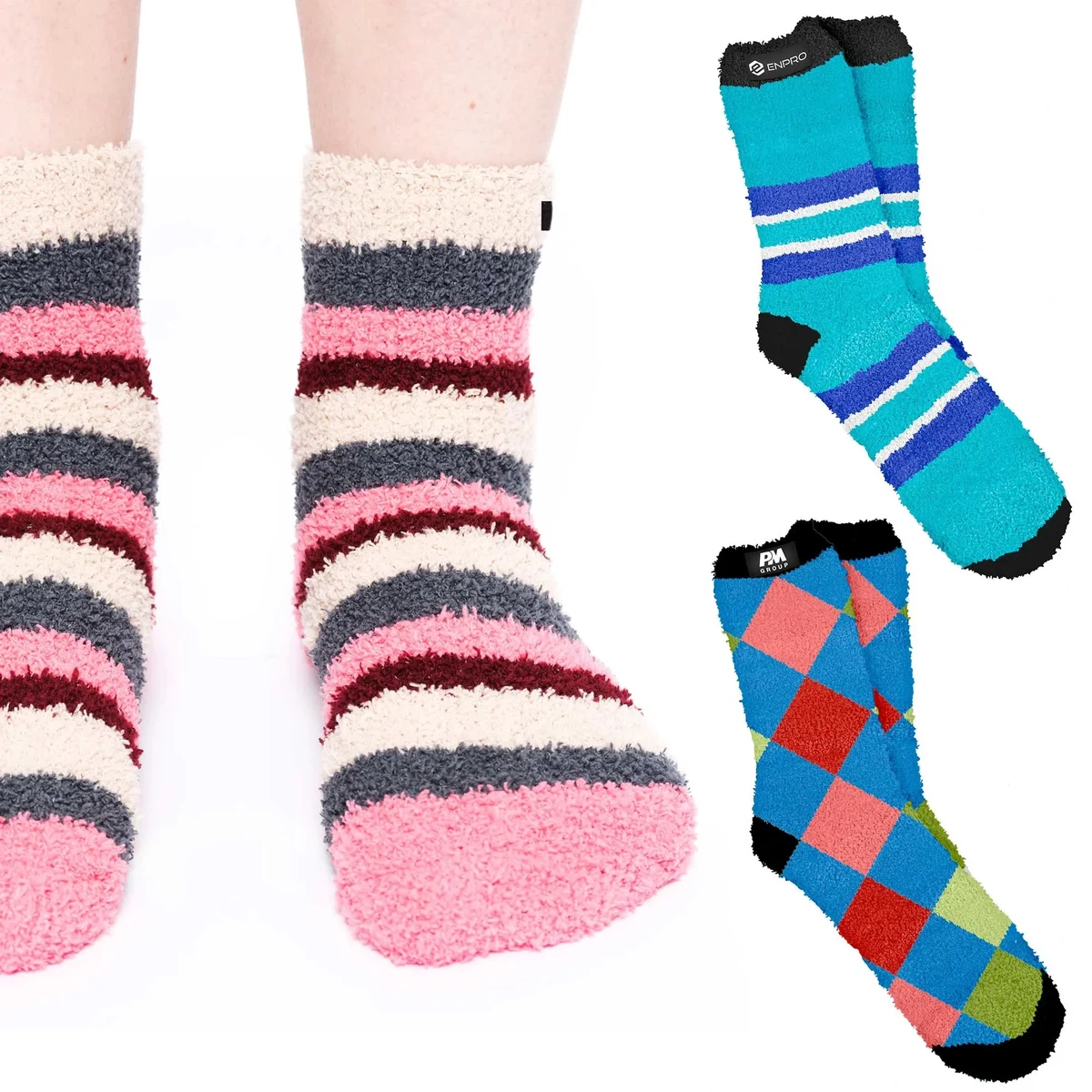 Cozy Jacquard Fluffy Adult Knit Socks 1