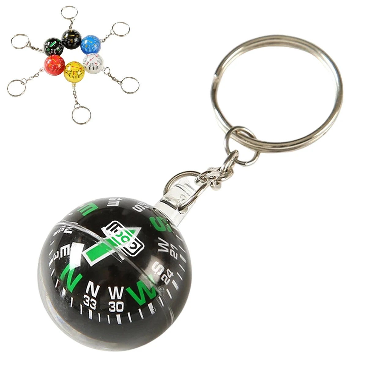 Ball Shaped Compass Keychain 1