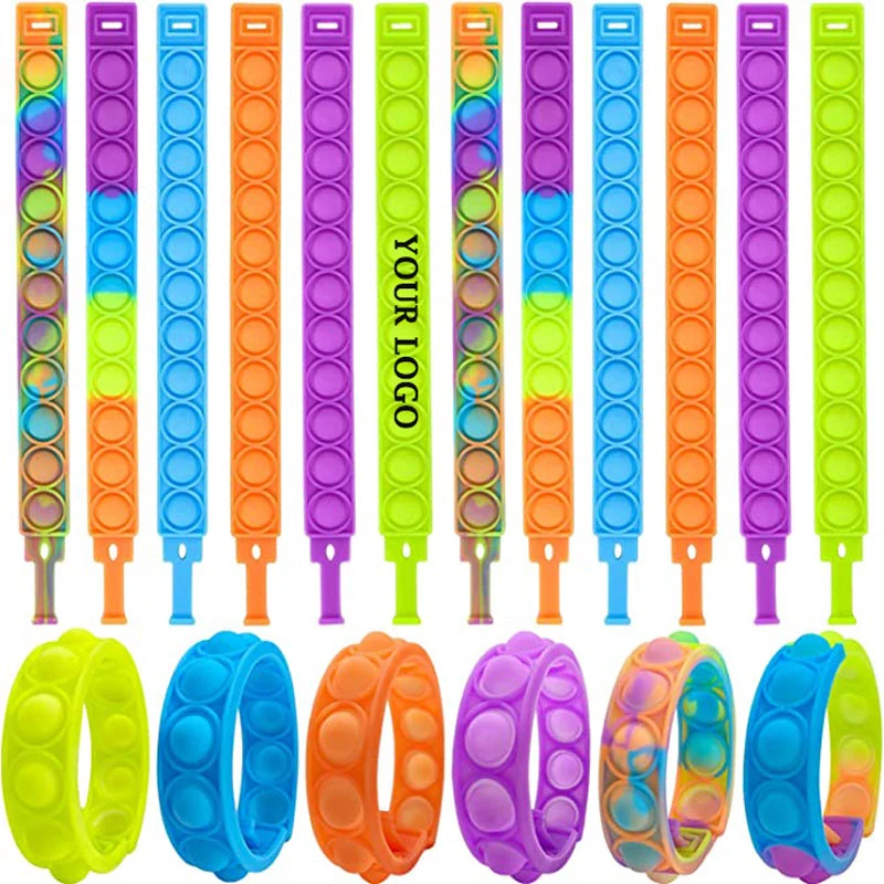 Colorful Push Bubble Wristband Sensory Fidget Bracelet 1