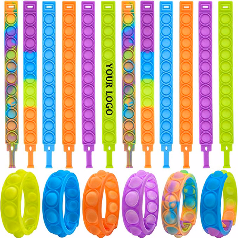 Colorful Push Bubble Wristband Sensory Fidget Bracelet