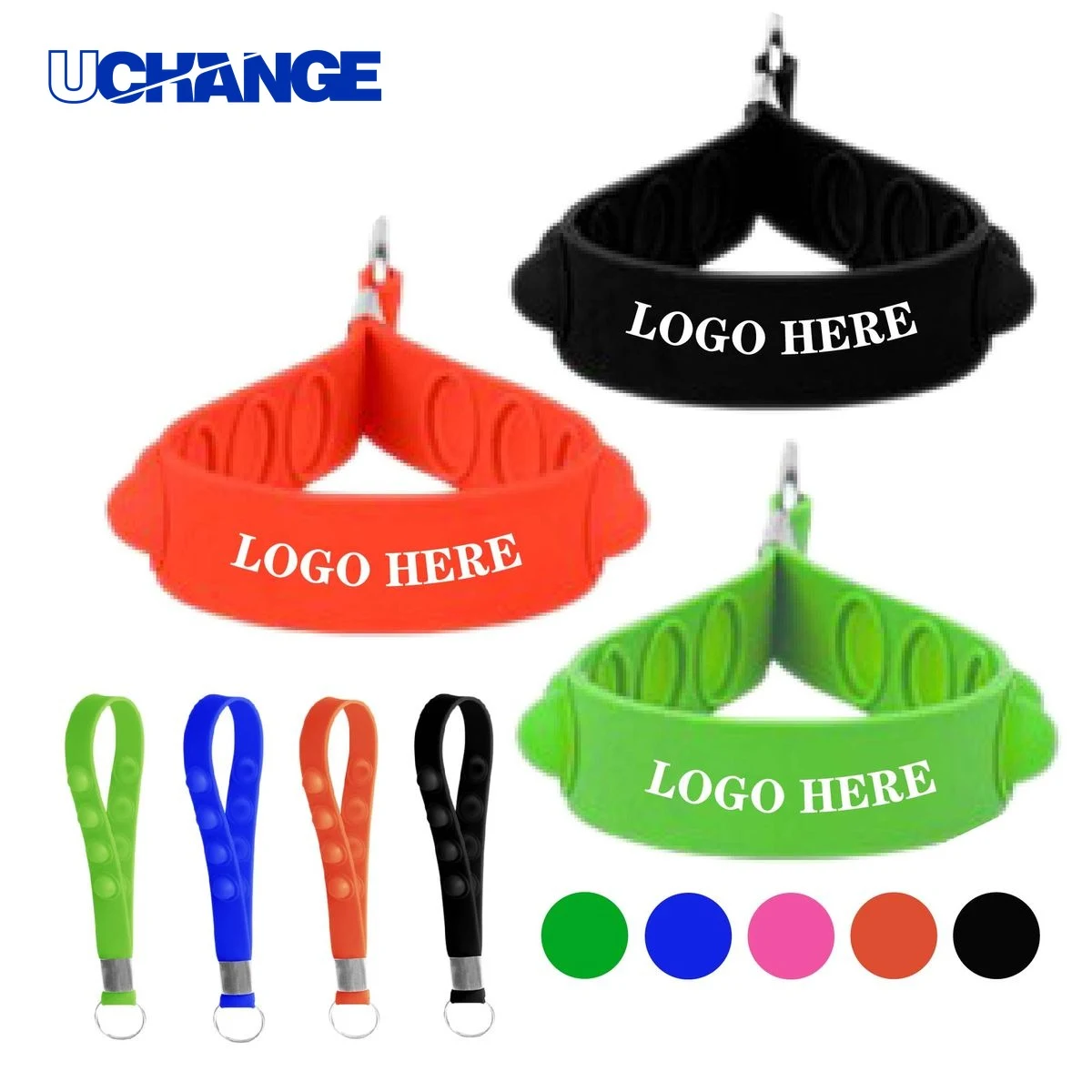 Push Popper Bubble Wristband Keychain 1