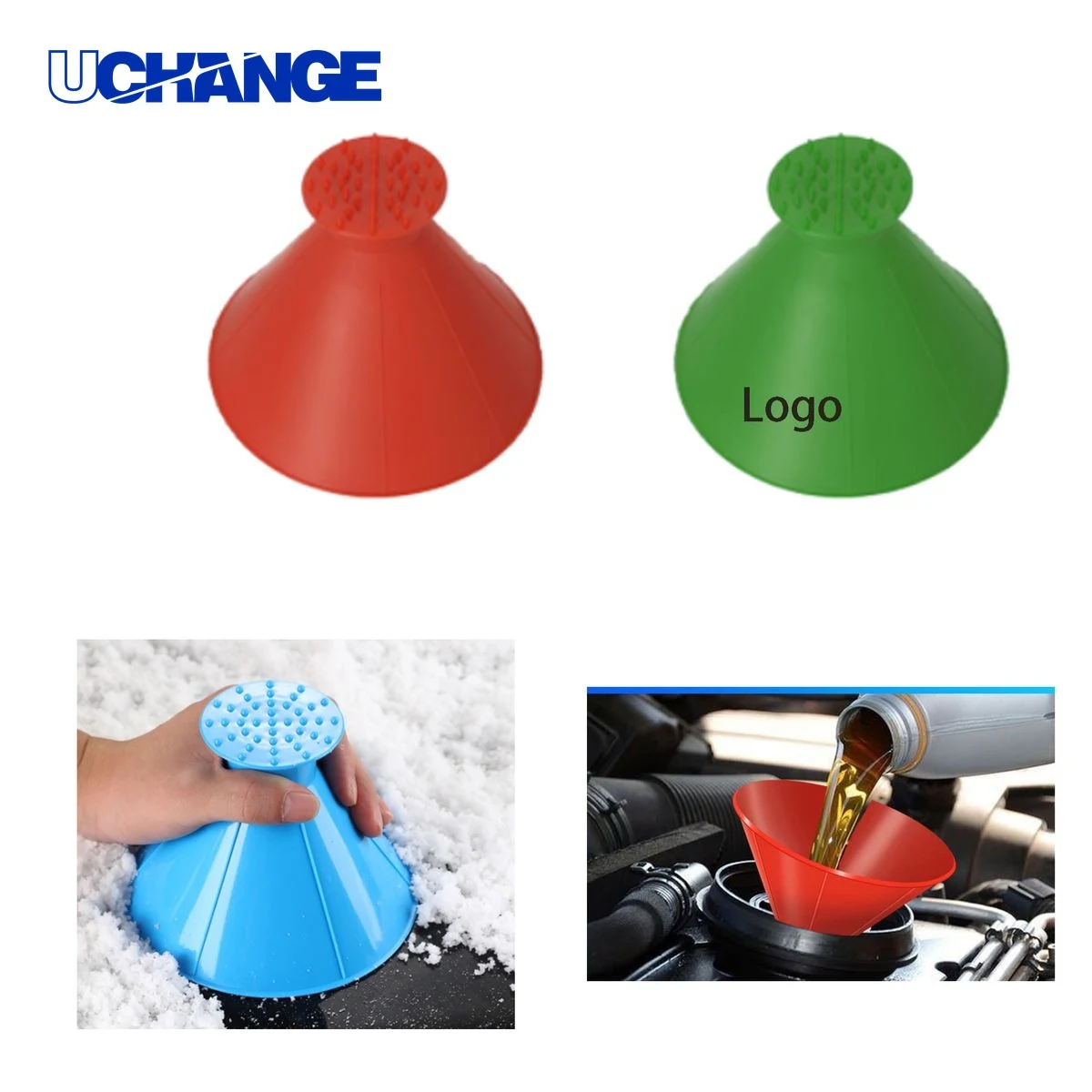 Two In One Car Ice Scraper Funnel Tool 1