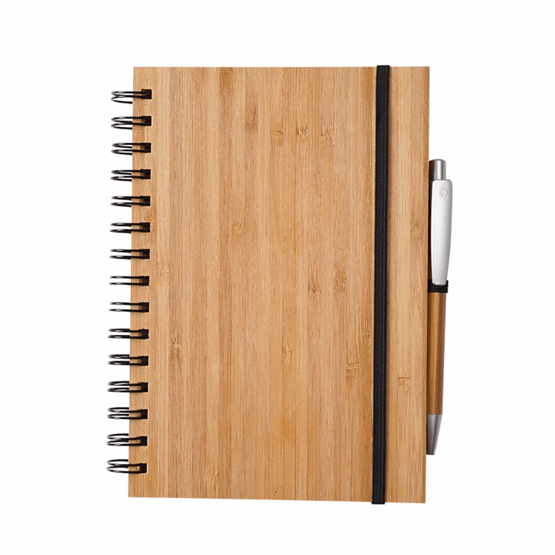 Natural Bamboo Board Cover Notebooks