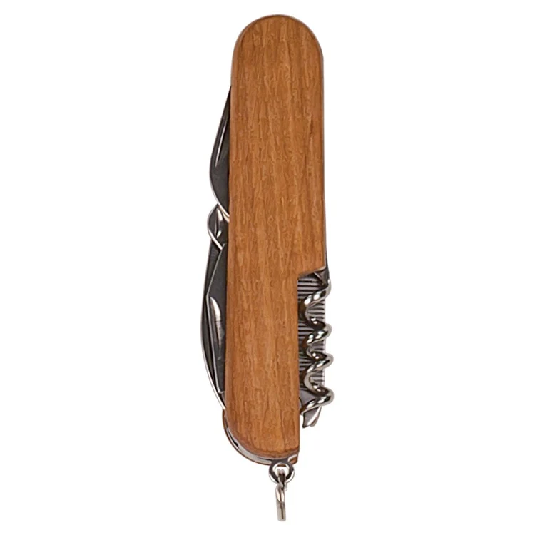 3 1/2" Wooden 8-Function Multi-Tool Pocket Knife 1