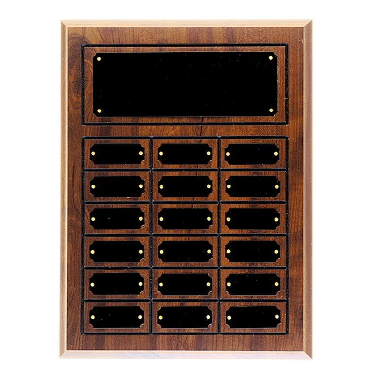 18 Plate Cherry Finish Perpetual Plaques 1