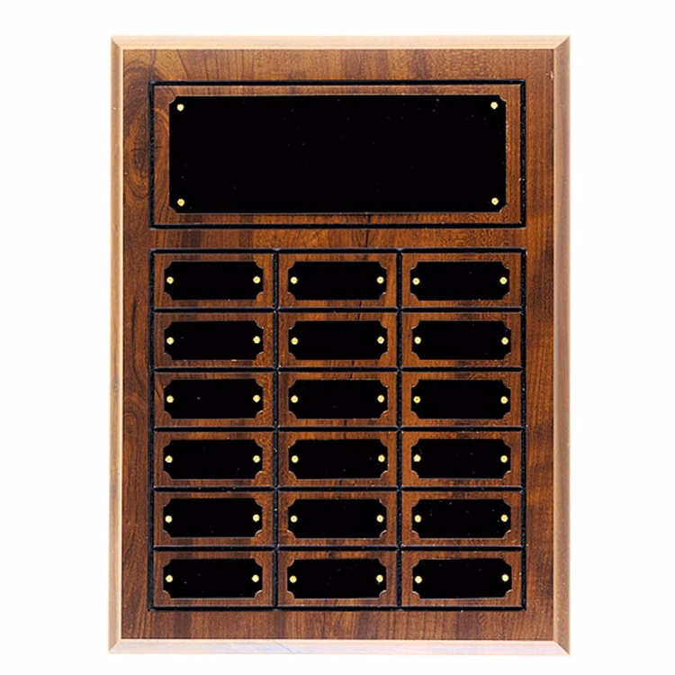 18 Plate Cherry Finish Perpetual Plaques
