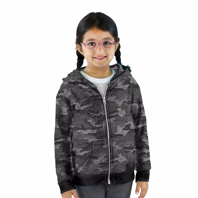Toddler Triblend Full Zip Camo Hoody