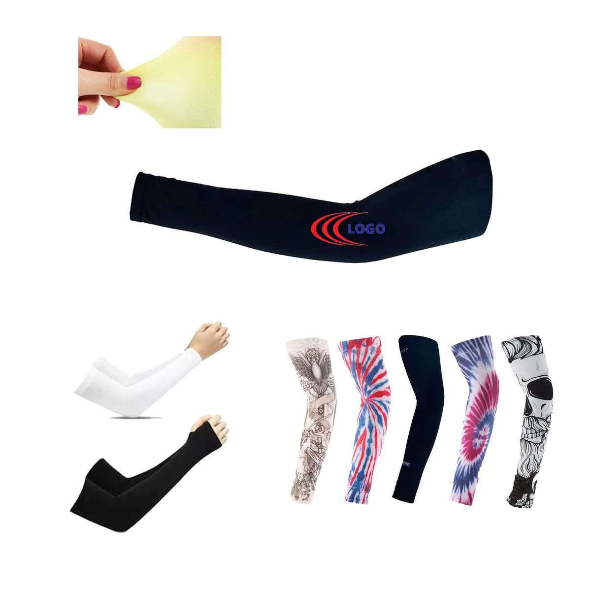 Breathable Stretch Polyester Sun Sleeves 1
