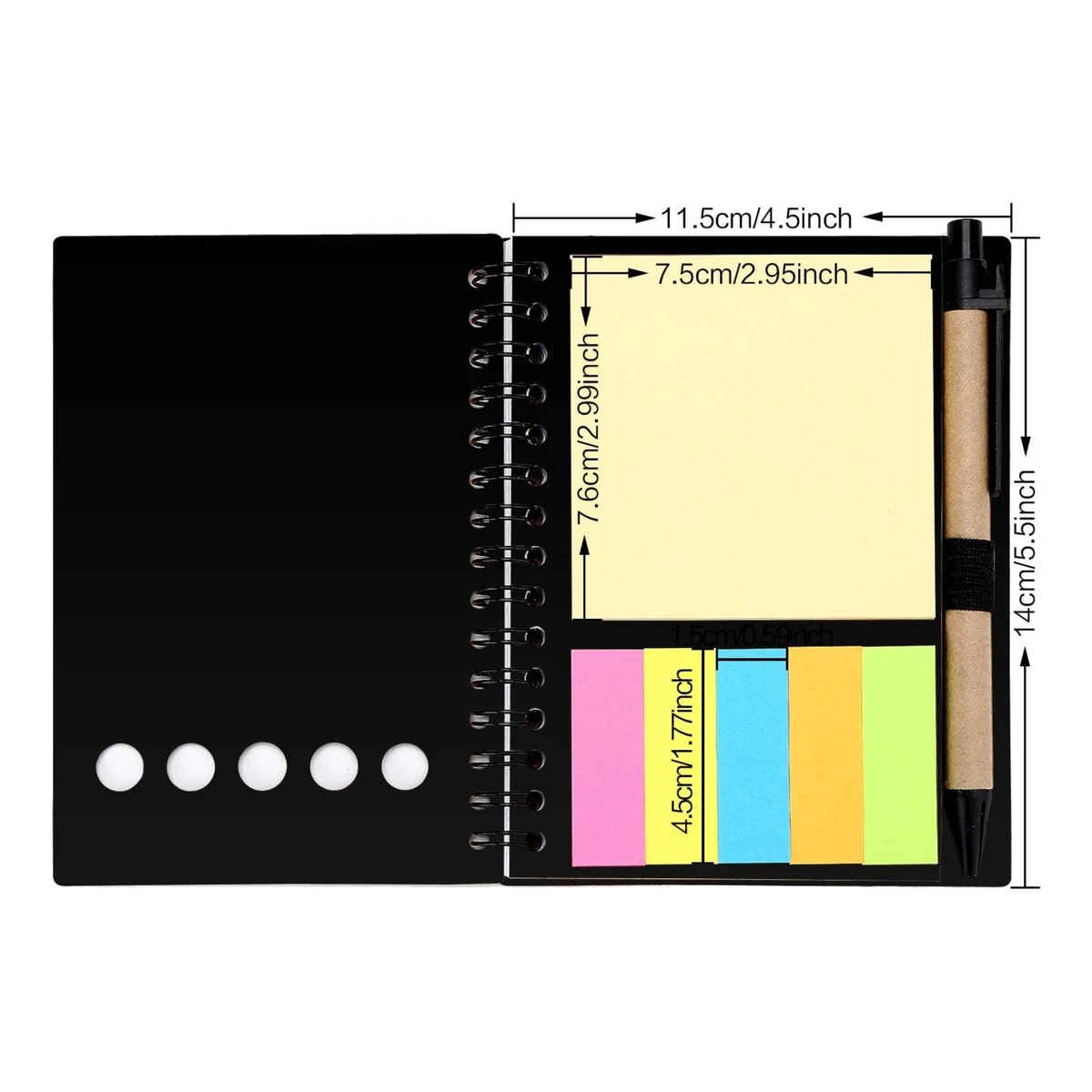 Mini Spiral Notebook With Sticky Notes 1