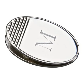 Nickel Finish Oval Magnetic Paper Clip- Screen Imprint 1