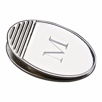 Nickel Finish Oval Magnetic Paper Clip- Screen Imprint