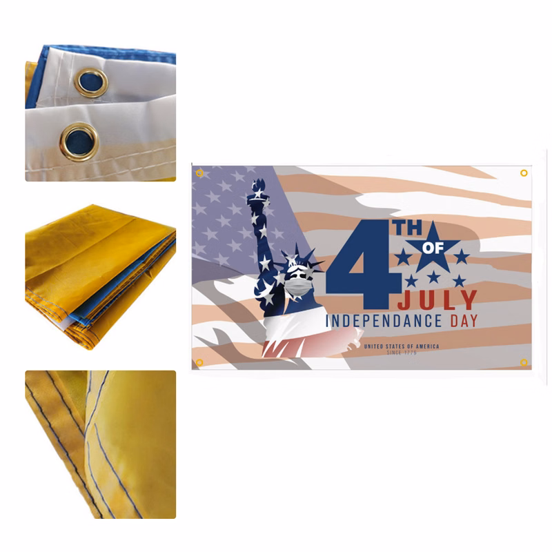 MOQ 50 New Amazon Independence Day Banner USA Flag