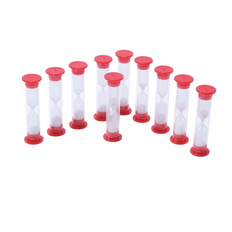 One Minute Sand Timers Hourglass Shape 10pk