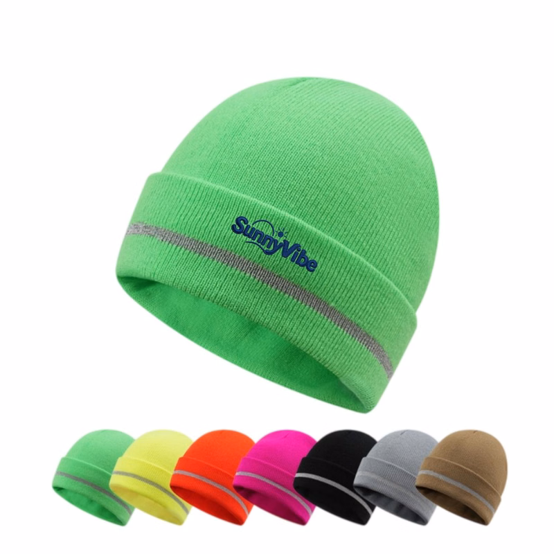 High Visibility Safety Hat with Reflective Stripe