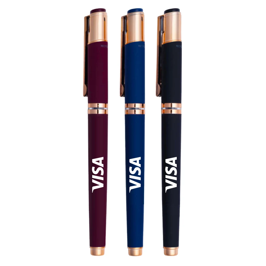 Union Printed - Earlyn Satin Soft Rose Gold Gel Pen w/ Cap 1