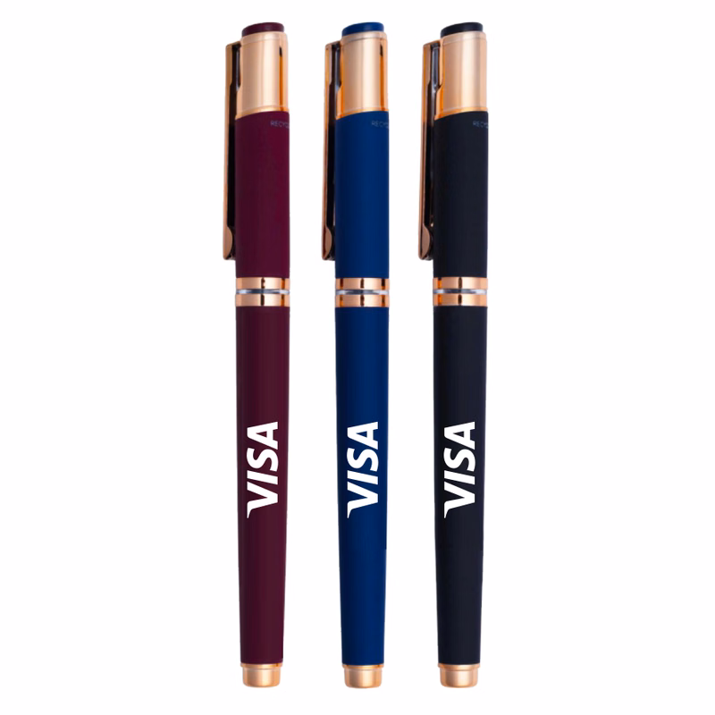 Union Printed - Earlyn Satin Soft Rose Gold Gel Pen w/ Cap
