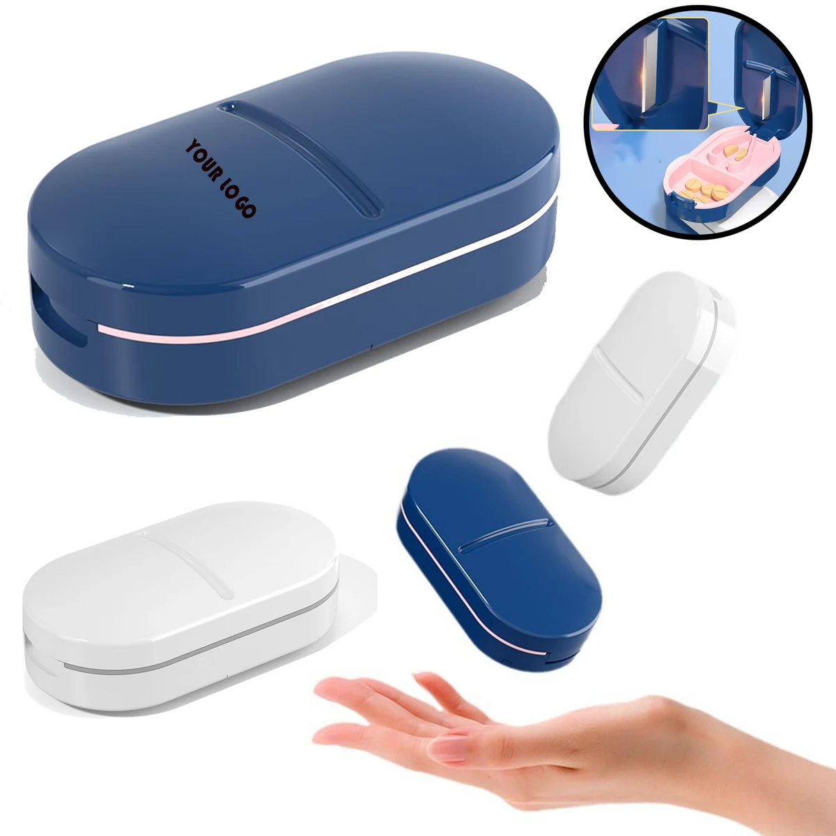 Tablet Mini Storage Box With Medicine Cutter?? 1