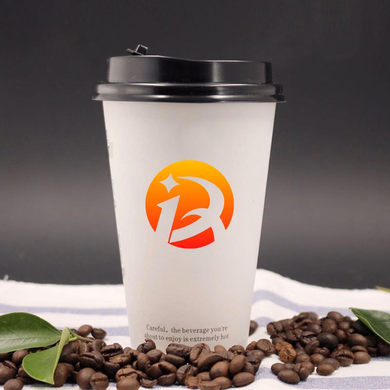 16 oz disposable coffee paper cup with lid