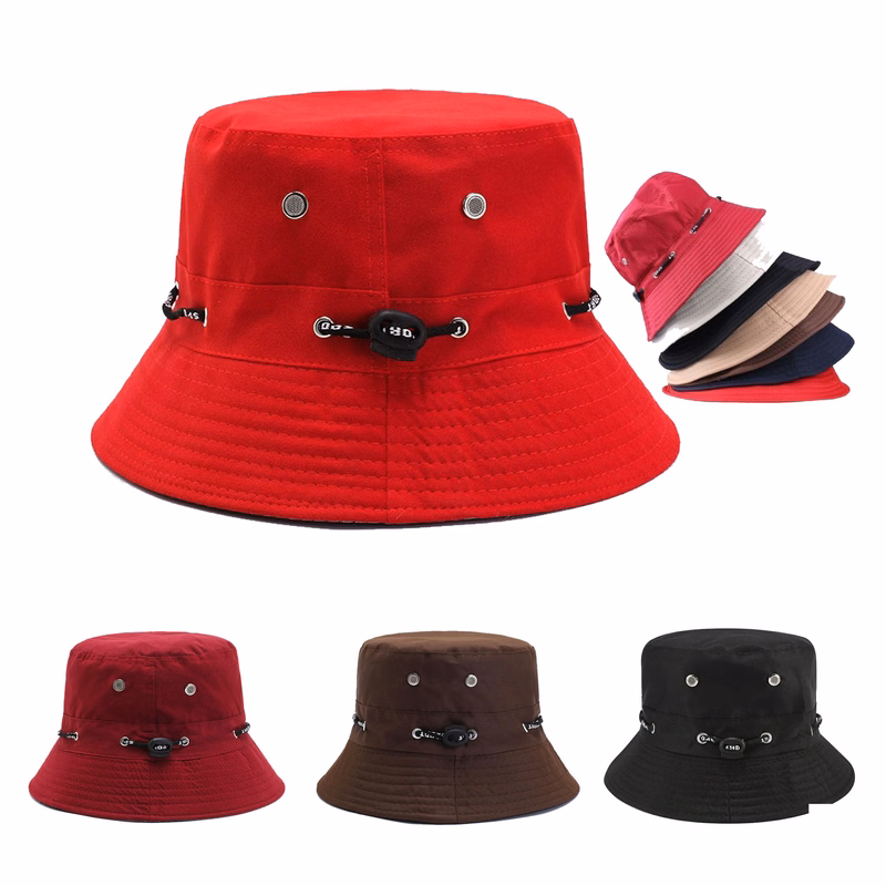 Summer Solid Color Threading Rope Fisherman's Hat
