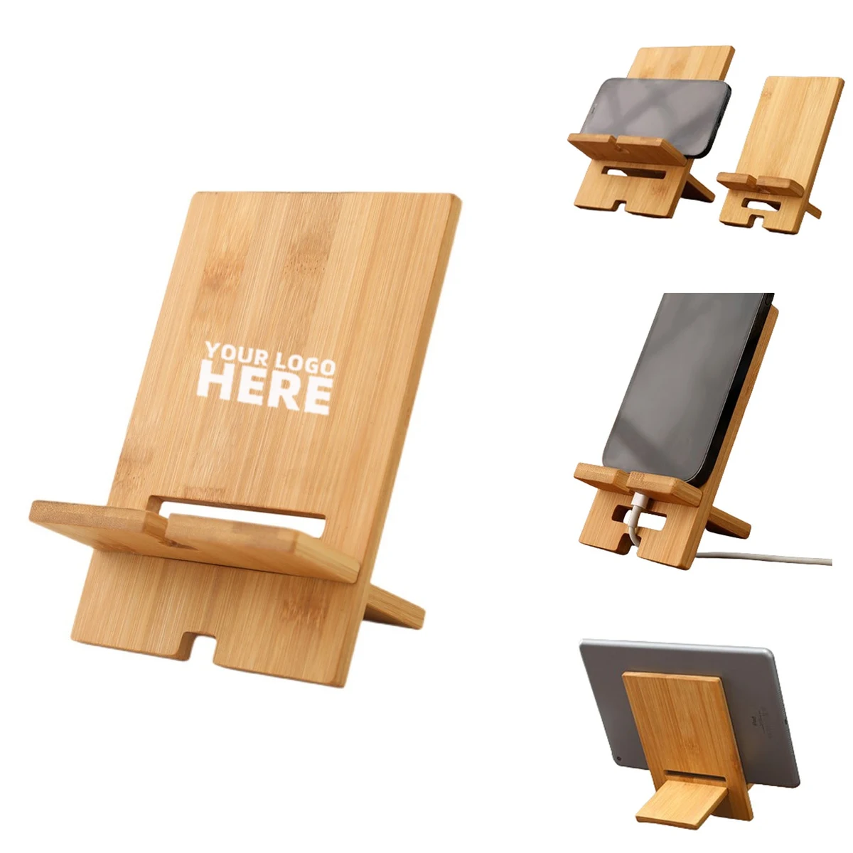 Wooden Adjustable Phone Stand 1