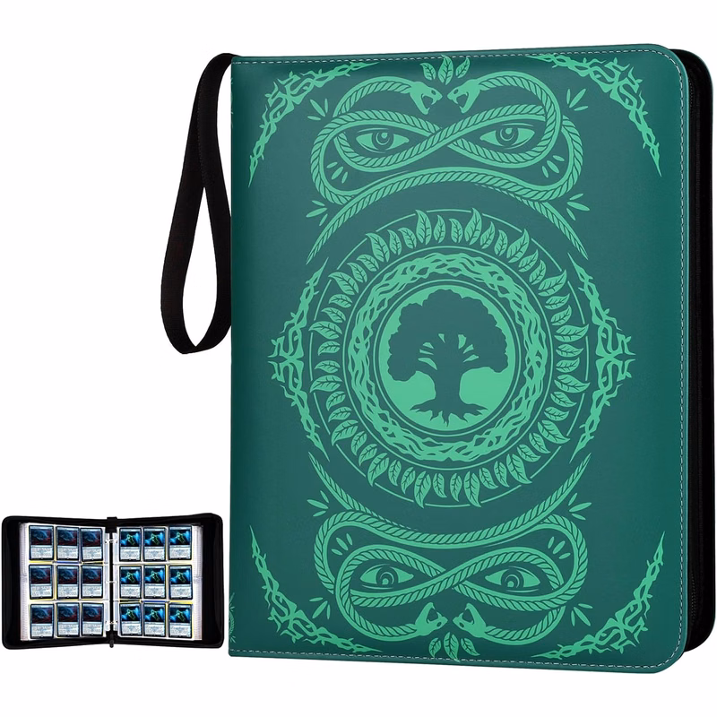 Trading Card Binder/Portable Cards Collection Book with Zipper-9 Pocket