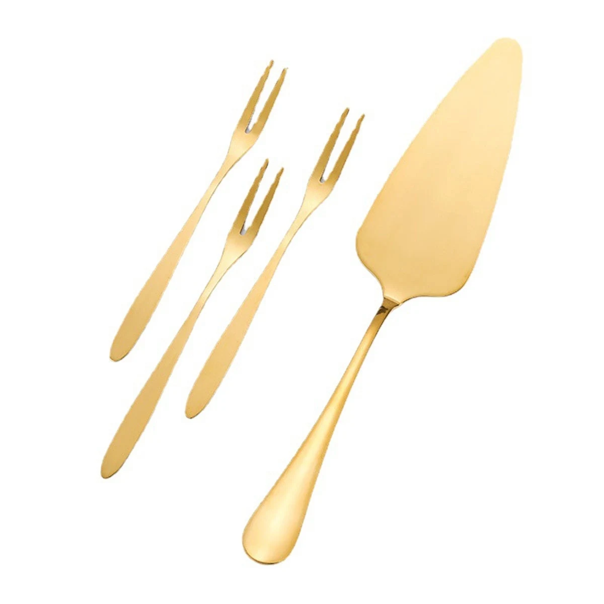 Stainless Steel Cake Knife And Fork Set 1