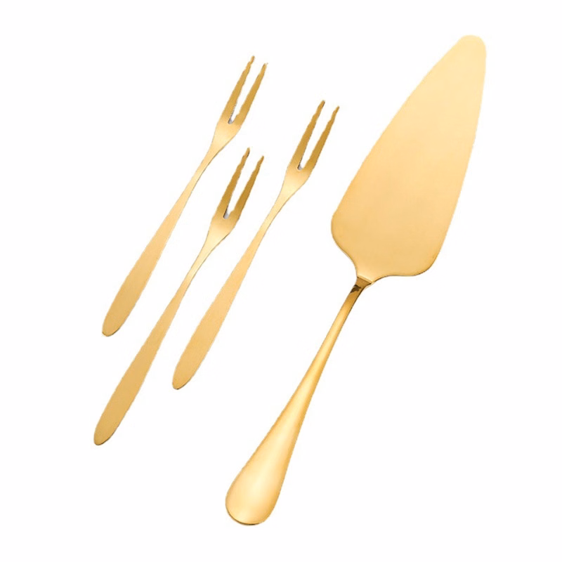 Stainless Steel Cake Knife And Fork Set