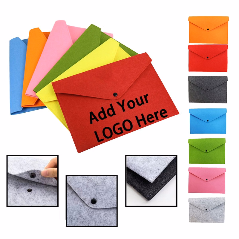 Wear-Resistant and Wrinkle-Resistant A4 Felt Document Pouch