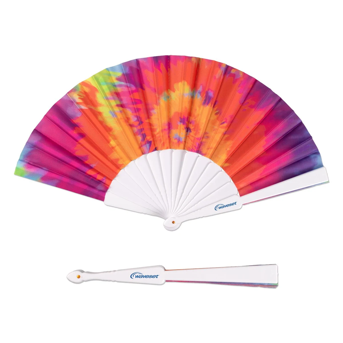 Tie-Dye Foldout Hand Fan 1