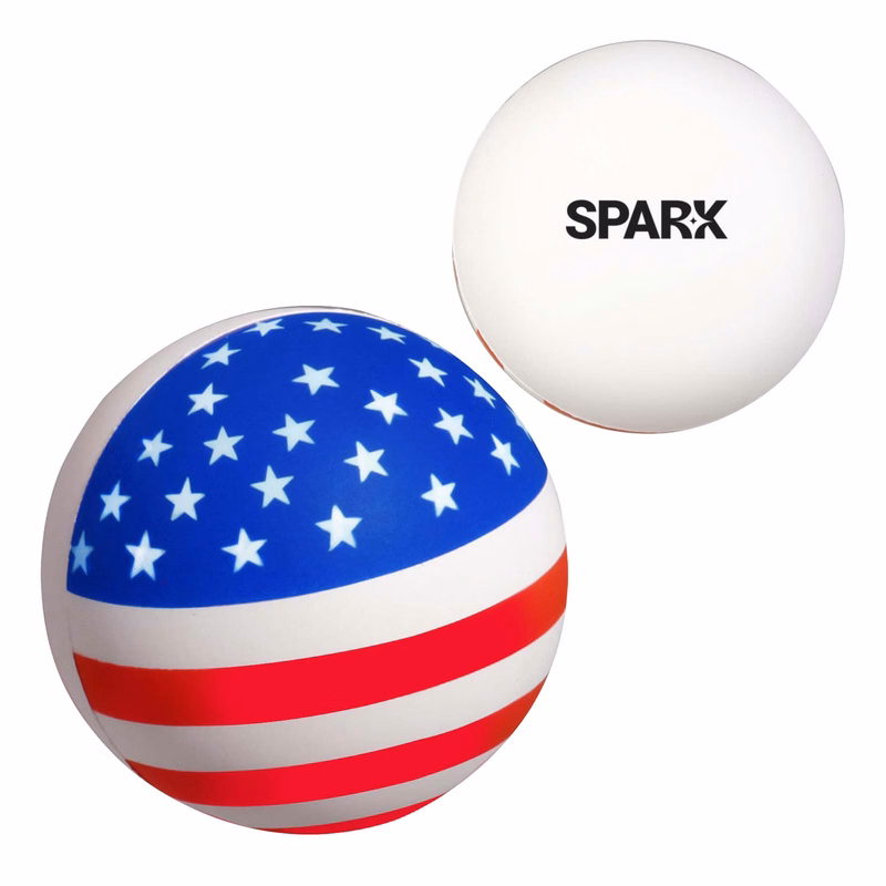Stars and Stripes Patriotic Round Stress Ball