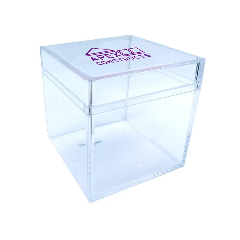 Cube Shaped Acrylic Container Empty 1