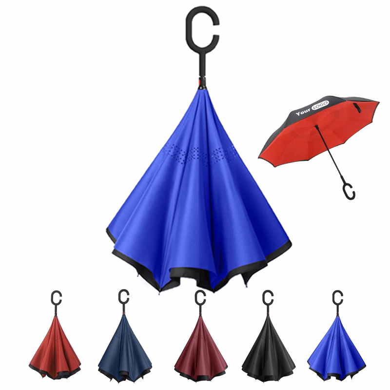 Windproof Inside-Out C-Handle Umbrella