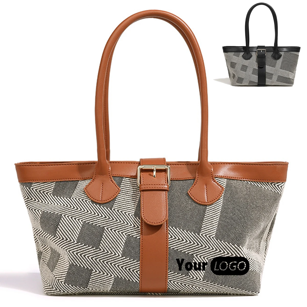 Canvas Handbag for Women, custom tote bag with logo imprint 1