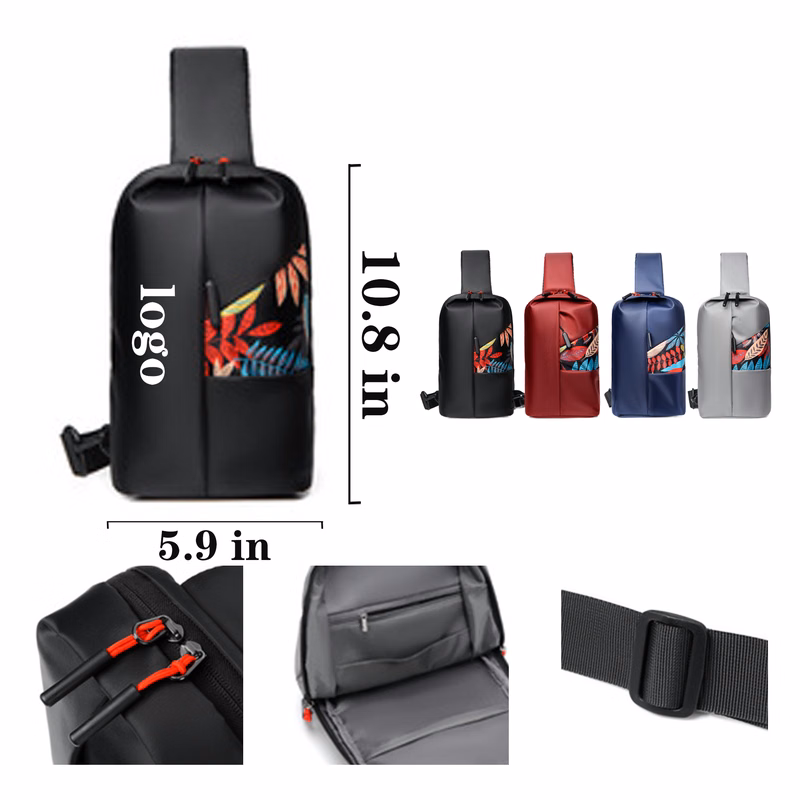MOQ 30 Customizable Full Color Fashionable Single Shoulder Chest Bag