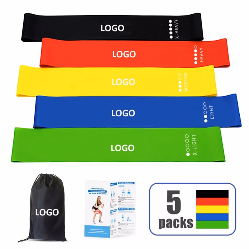5 Piece For Set Of Exercise Resistance Bands