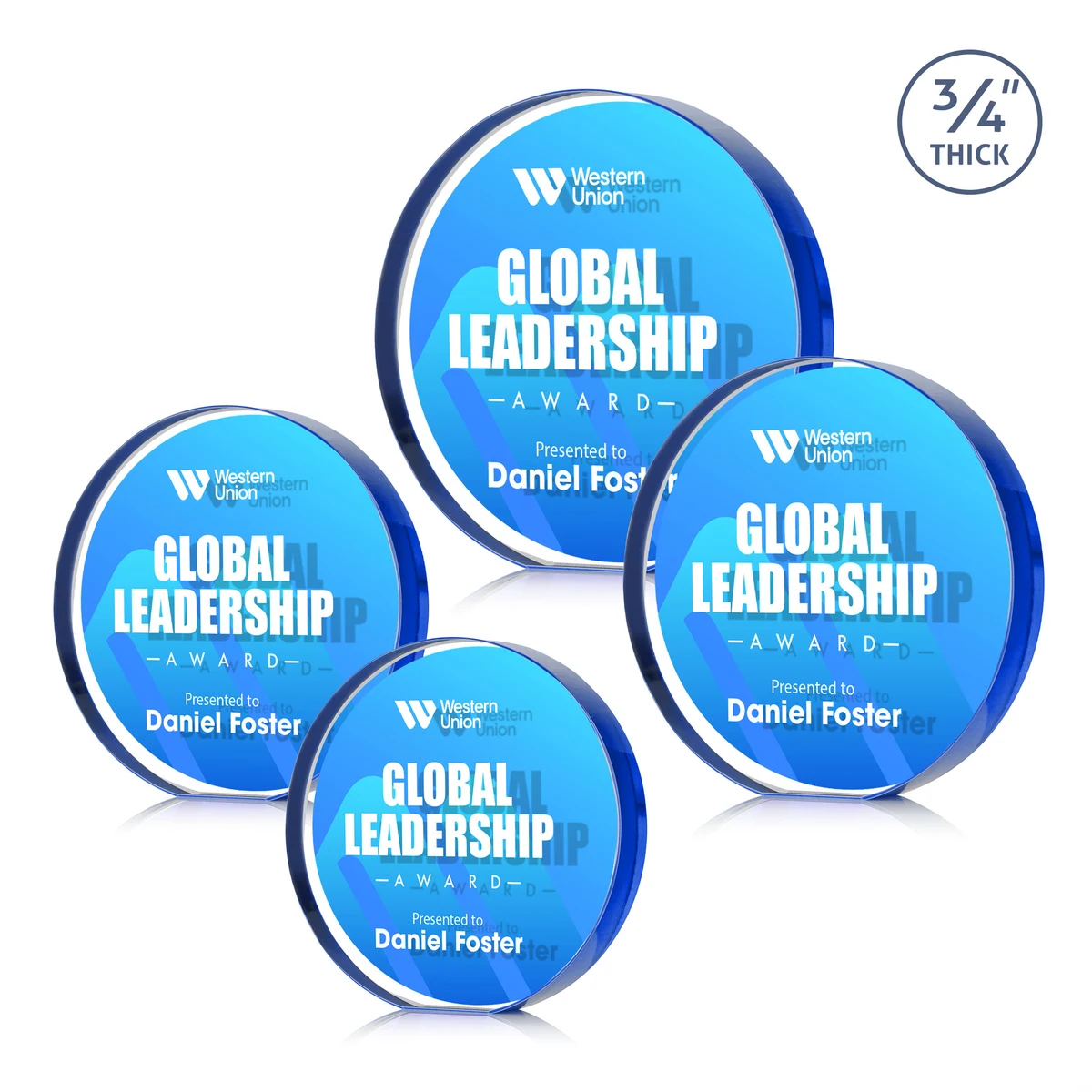Gainsborough Circle VividPrint™ Double Sided Award - Blue 1