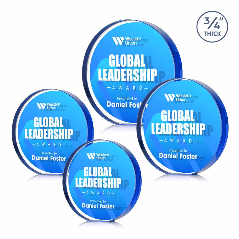 Gainsborough Circle VividPrint™ Double Sided Award - Blue
