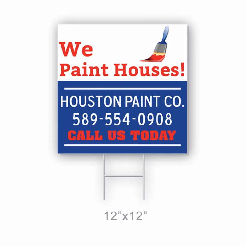 Coroplast Yard Sign- 12" x 12"