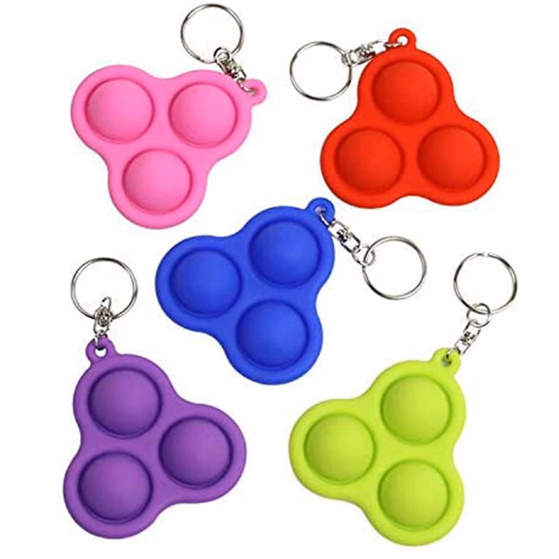 Silicone 3Bubbles Simple Dimple Fidget Popper Therapy Toys